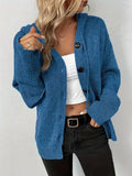 Thick grey hooded cotton cardigan sweater with a 3D pattern, shown unbuttoned.
