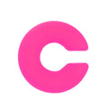 A pair of matte finish, coarse round C-shaped clip-on earrings for women in a choice of fifteen candy colours.