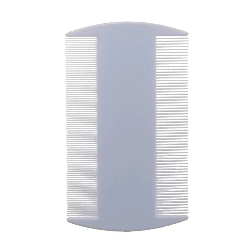 Double-edged fine teeth plastic flea comb for pets in multiple colour options
