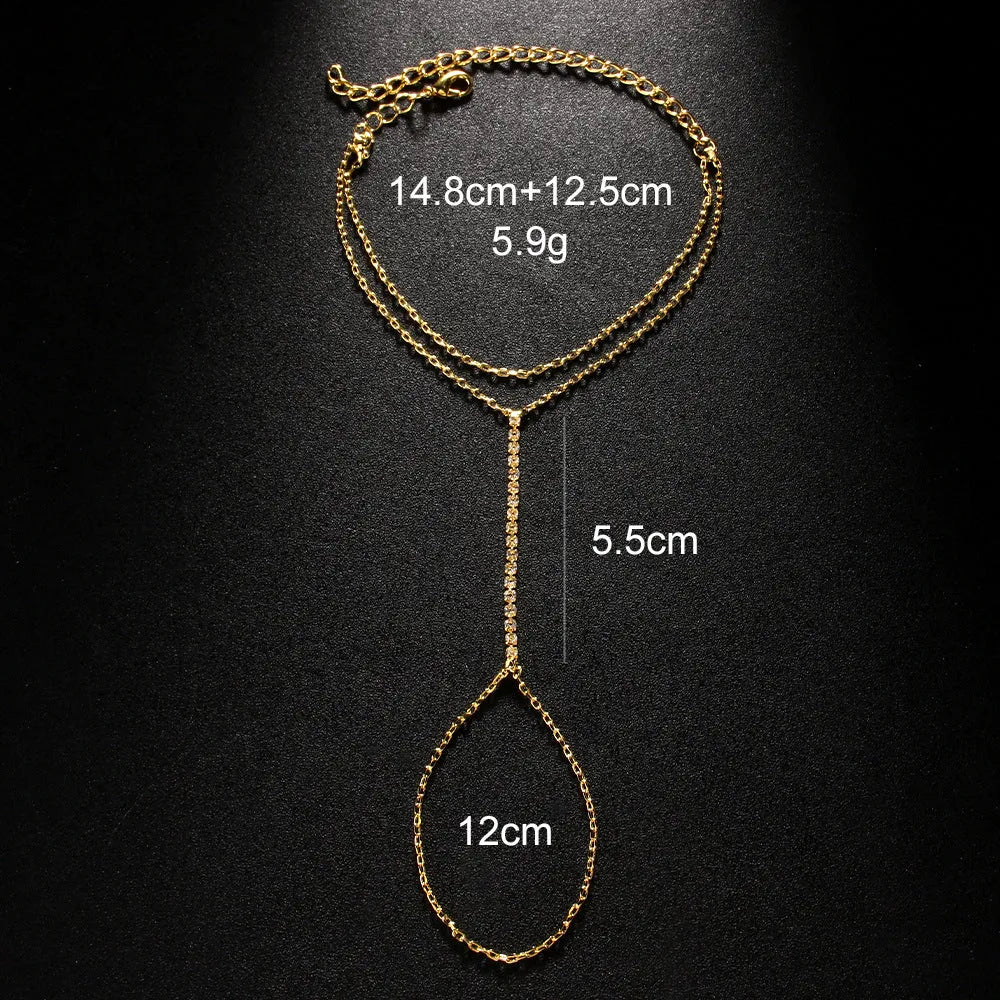 Women's geometric alloy bracelet with rhinestone detailing in silver electroplated finish