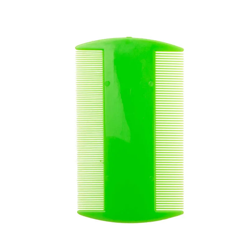 Double-edged fine teeth plastic flea comb for pets in multiple colour options