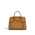 Top layer cowhide genuine leather large capacity tote bag 26x14x20cm in urban simplicity style