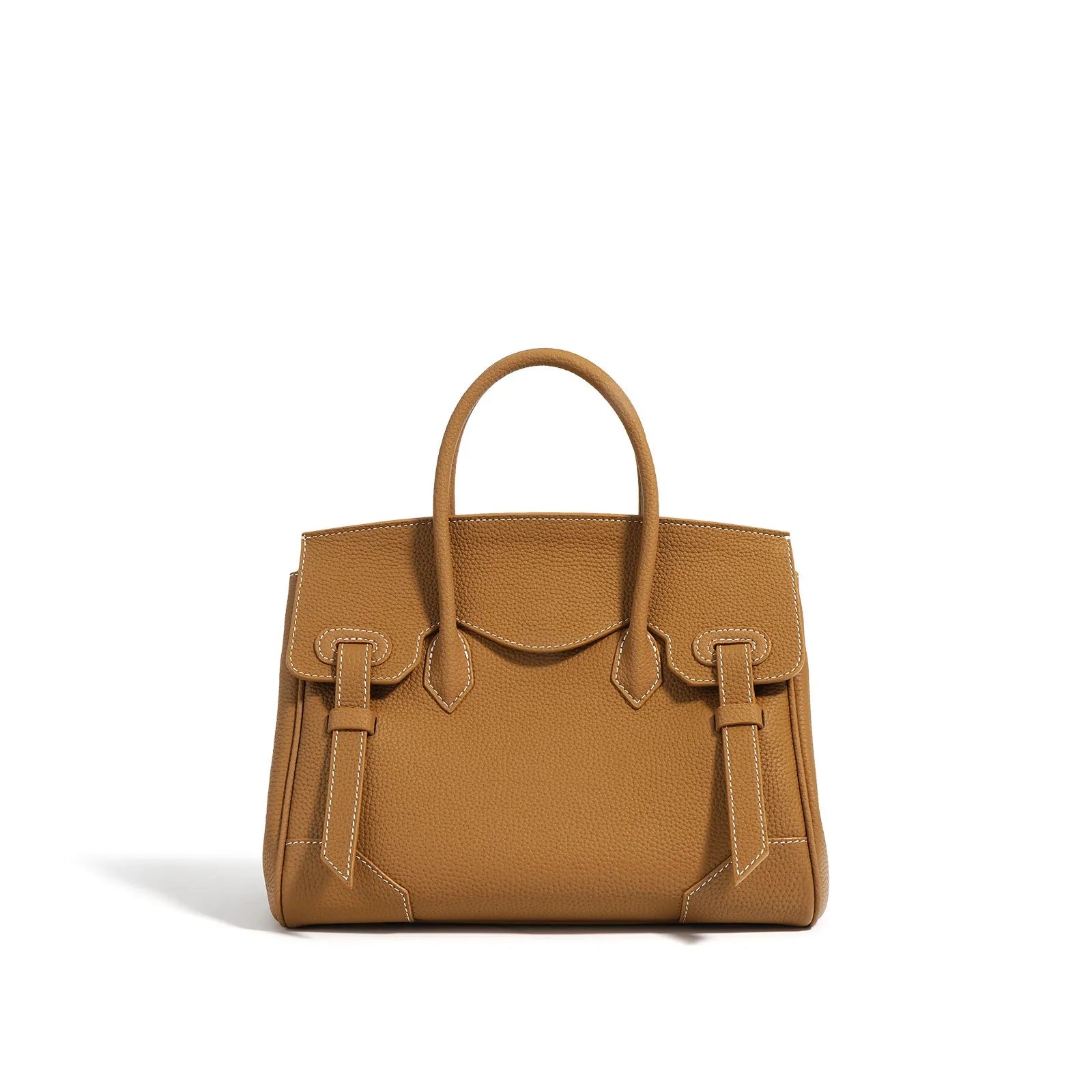 Top layer cowhide genuine leather large capacity tote bag 26x14x20cm in urban simplicity style