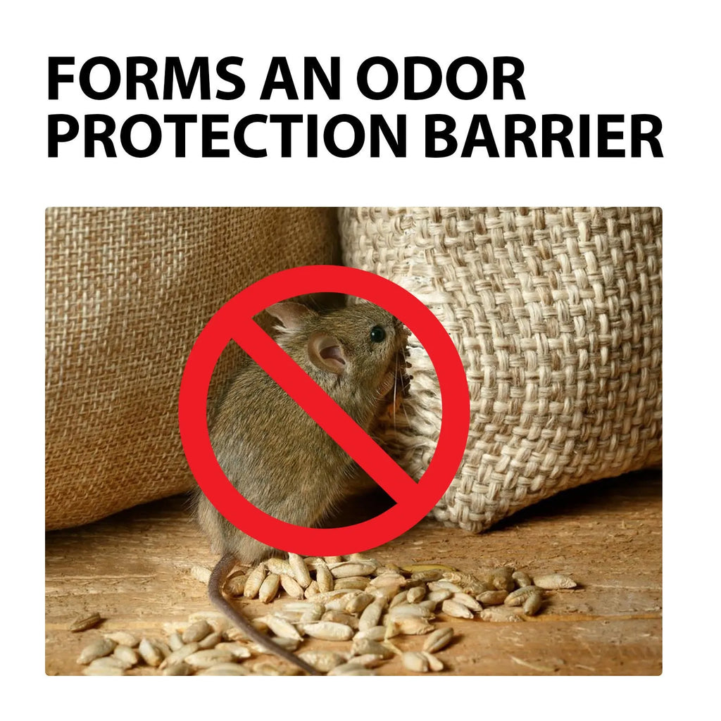 60ml bottle of natural rat repellent spray with botanical oils for car and home use.