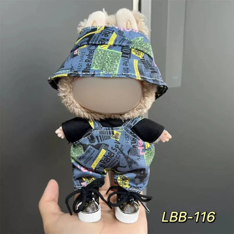 Plastic vinyl doll clothes costume for 17cm figurines, LBB series replacement outfit
