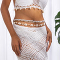 125cm bohemian waist chain body jewellery in alloy metal with choice of gold brown, gold or mixed colour beads