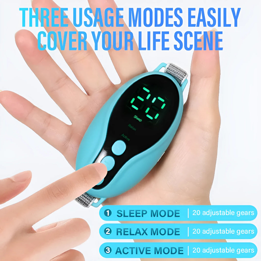 White or blue USB rechargeable sleep aid instrument with adjustable wind speed settings