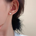 Women's fashion fishtail all-match simple earrings in electroplated copper white gold and yellow gold colours