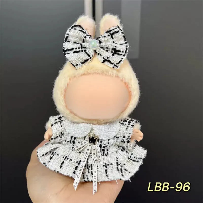 Plastic vinyl doll clothes costume for 17cm figurines, LBB series replacement outfit