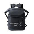 Black 25 litre waterproof backpack for outdoor water activities