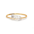 Geometric niche design agate ring for women showing eight colour variations on display