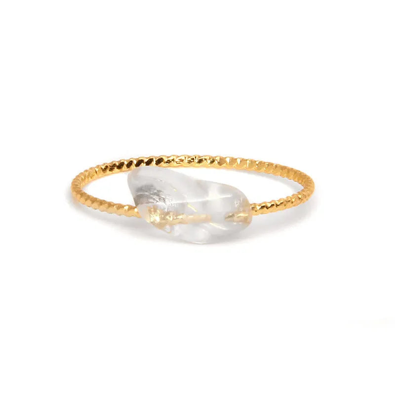 Geometric niche design agate ring for women showing eight colour variations on display