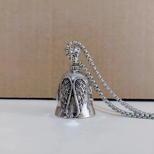 Vintage angel feather design necklace and keychain in electroplated alloy