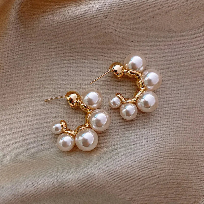 Red bell earrings for women with alloy construction also available in white
