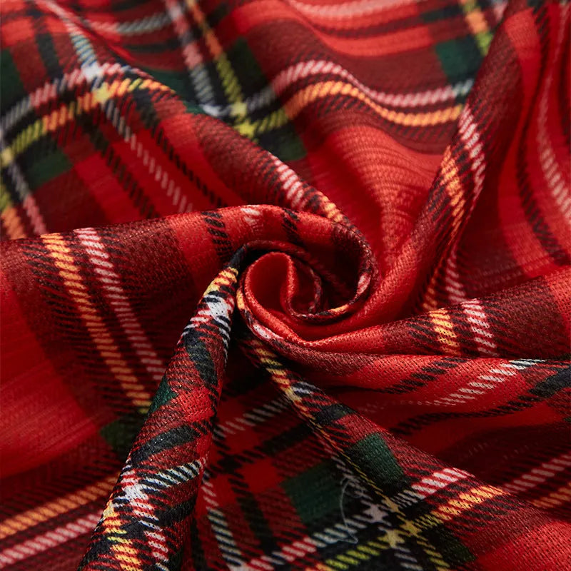 American-style printed Christmas-themed shading cloth curtain with semi-sunshade function