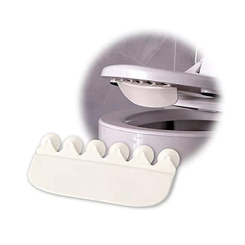 White PVC toilet training board with urine splash guard for children's potty training