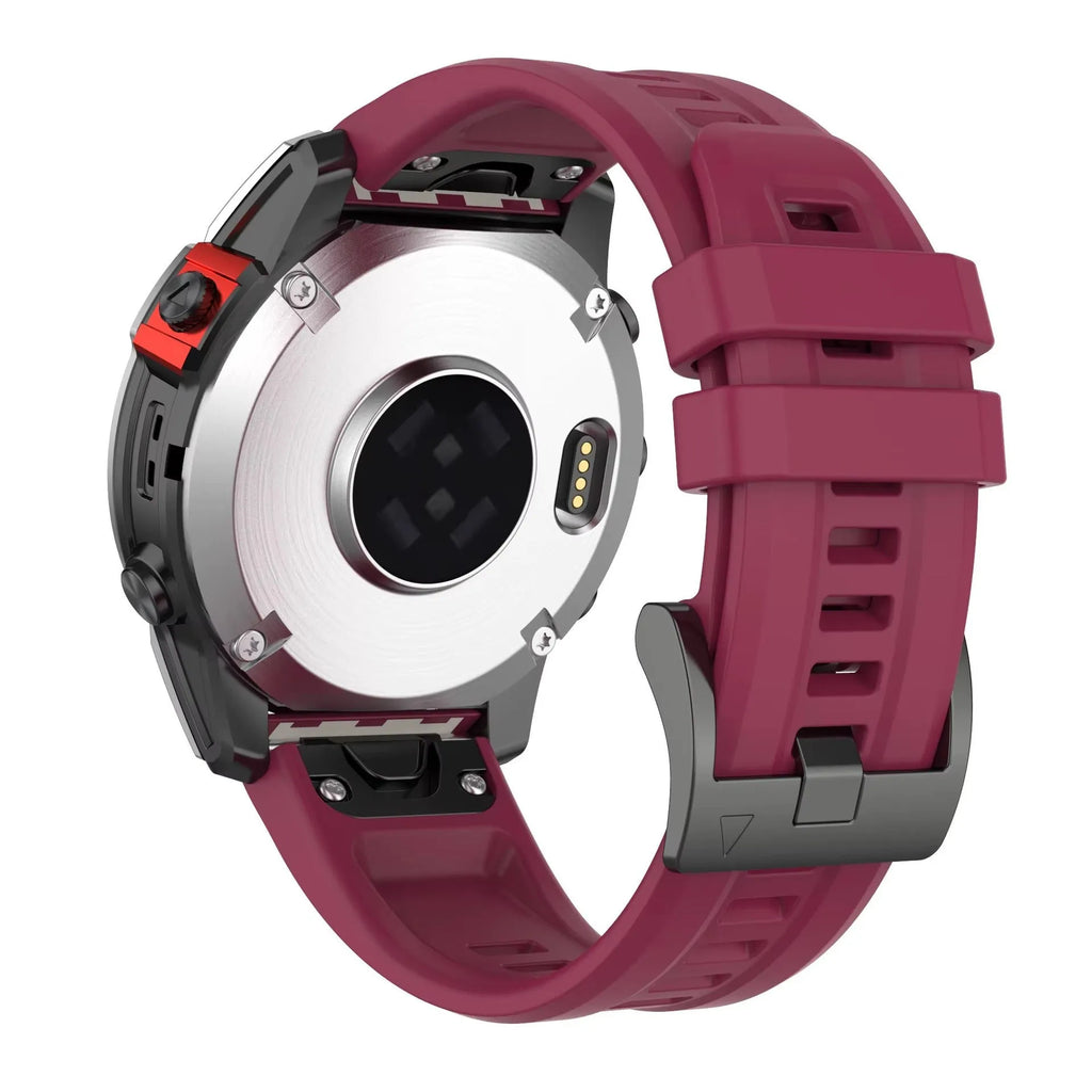 Jiaming Fenix7 quick release silicone sports watchband shown in multiple colours and sizes