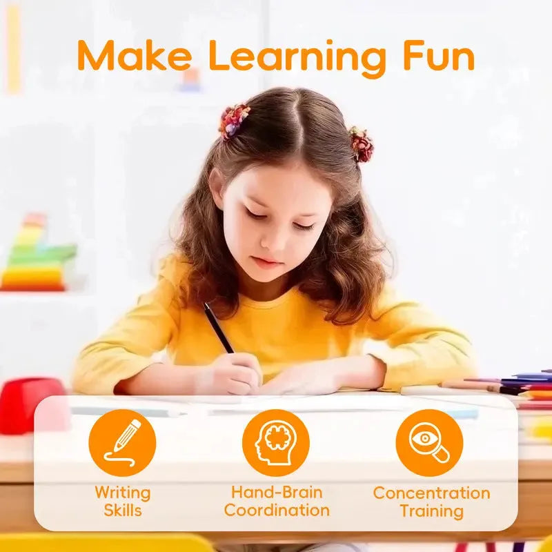 Children's word practice painting manual writing brace stationery set including pencil grip aid and stationery tools
