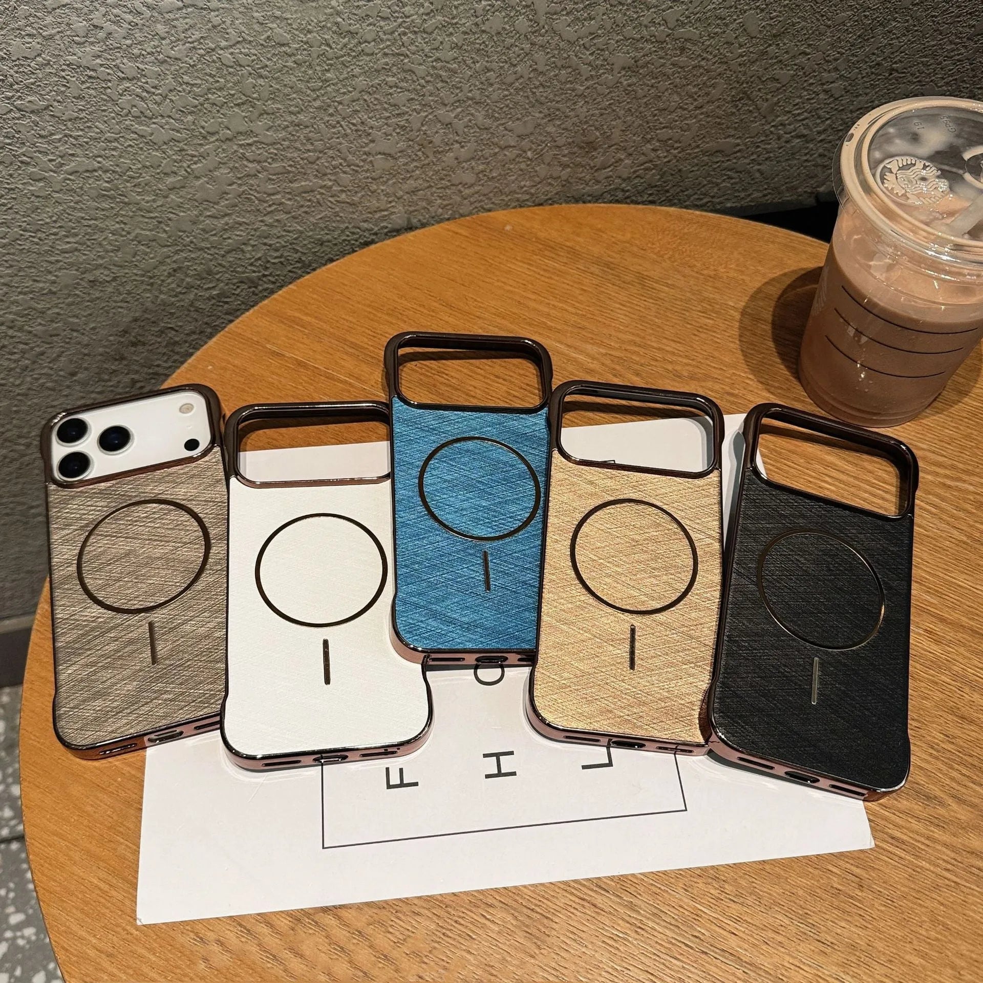 Metallic electroplating magnetic phone case for iPhone 17 in black, gold, silver grey, sky blue and white options