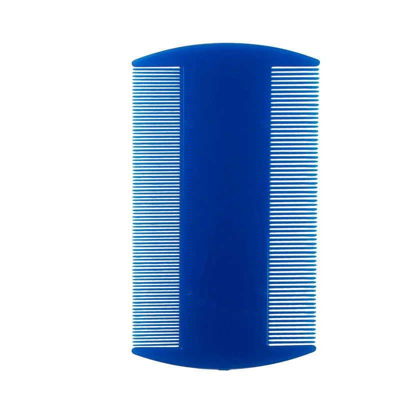 Double-edged fine teeth plastic flea comb for pets in multiple colour options