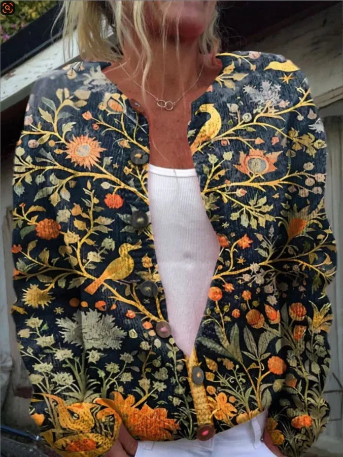 Halloween women's long sleeve top with a colourful 3D digital printed pattern.
