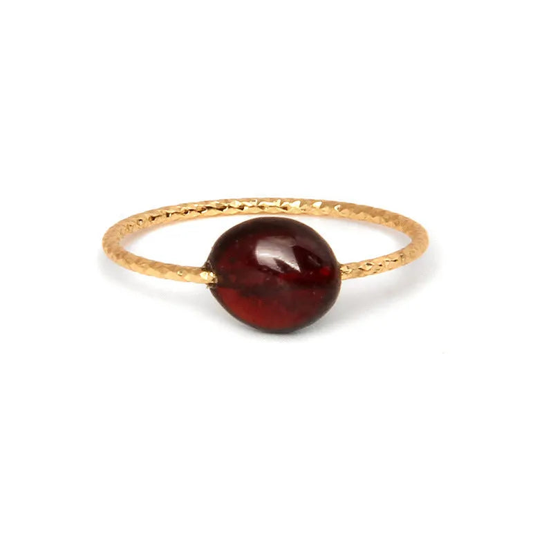 Geometric niche design agate ring for women showing eight colour variations on display