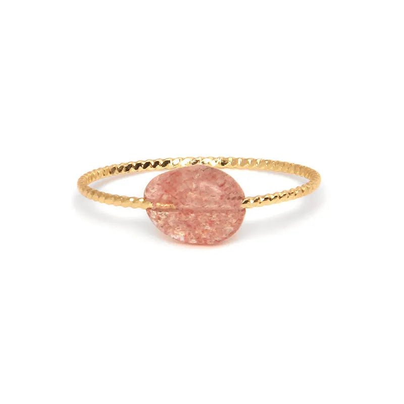 Geometric niche design agate ring for women showing eight colour variations on display