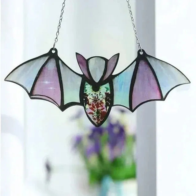 Acrylic bat window wall pendant, modern art print, two sizes, six colour options, lightweight decoration