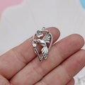 Alloy magpie pendant with electroplated finish for DIY jewellery making