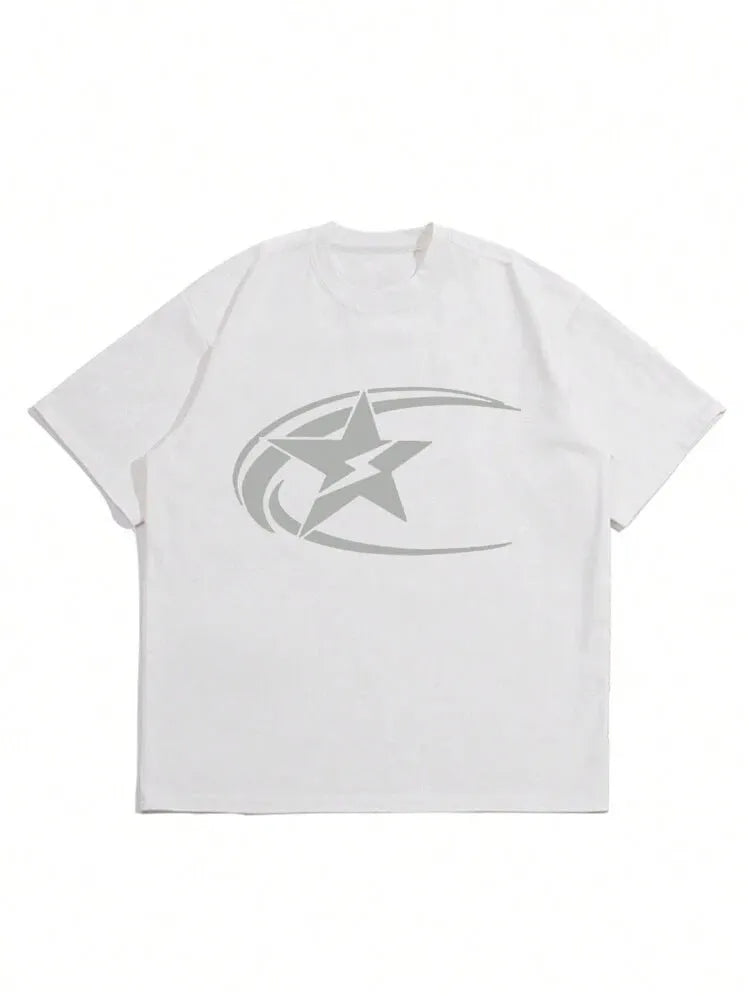 Men's pure cotton short sleeve T-shirt in Japanese retro style available in Black, Dark Grey, or White