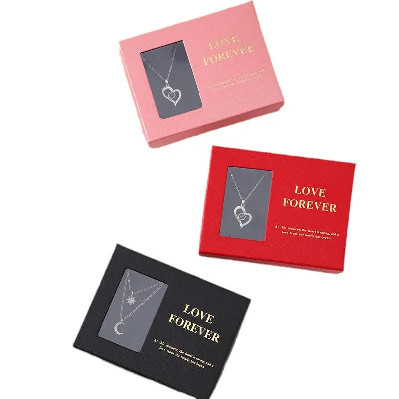 Korean style red gift box containing six pink soap flowers, with a matching handbag.