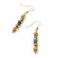 Geometric titanium steel dangle earrings with European retro styling