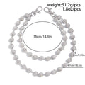 Hip hop niche waist chain alloy sphere pendant key ornament White K01748 front view