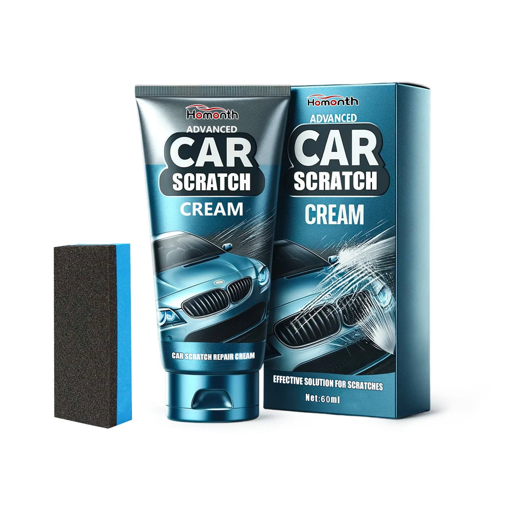 60ml car scratch repair cream tube and sponge applicator for paint renovation