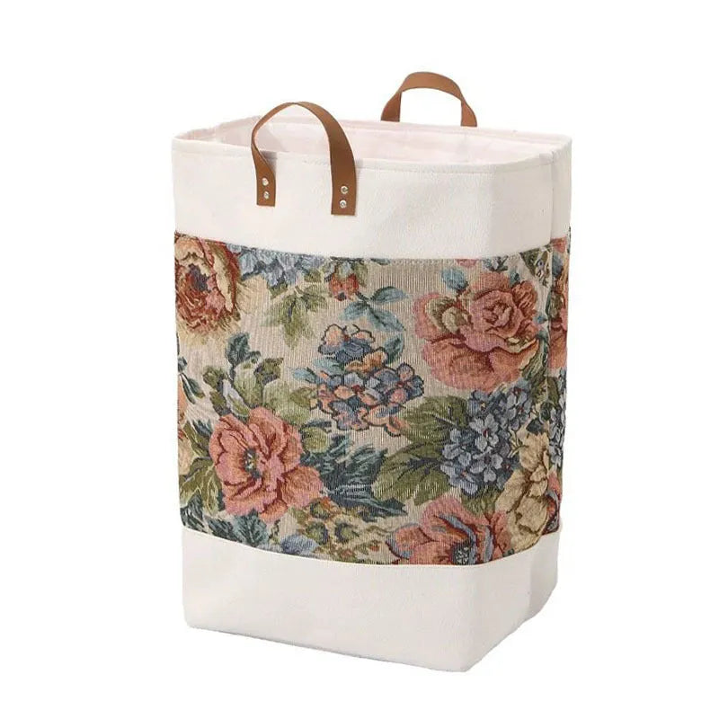 Fabric storage bag measuring 35x35x55cm in a colourful bear pattern design.