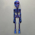 3D printed PLA plastic skull refrigerator magnet in modern art style, 18cm tall.