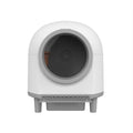 White automatic enclosed litter box for cats up to 10kg with ABS plastic construction