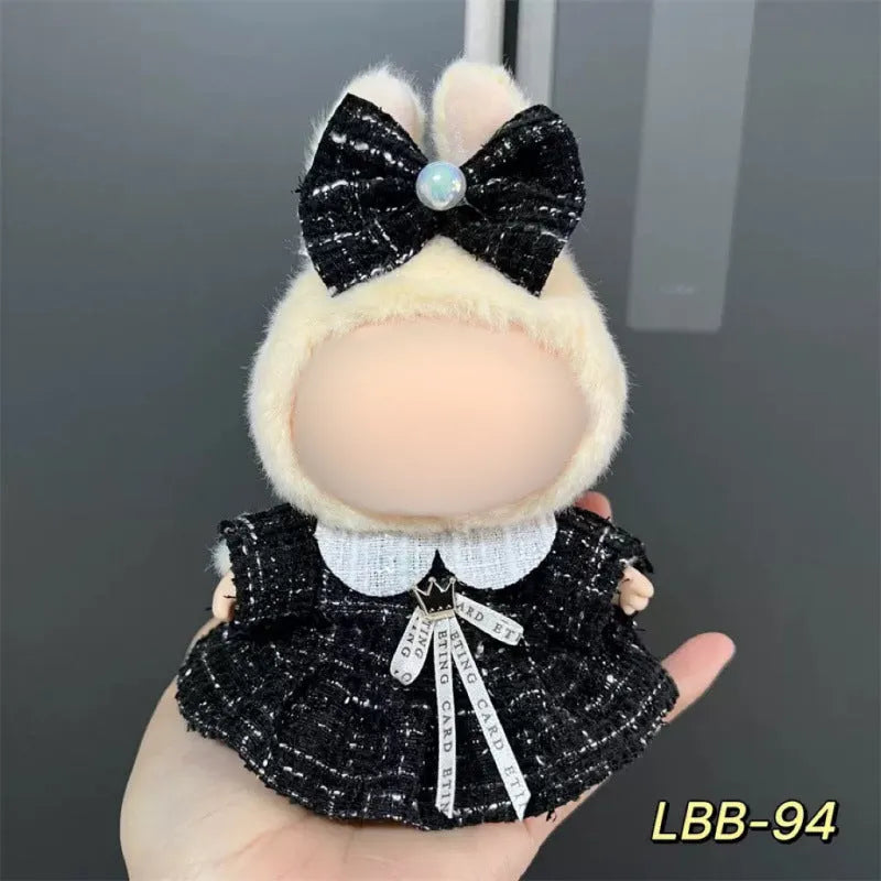 Plastic vinyl doll clothes costume for 17cm figurines, LBB series replacement outfit