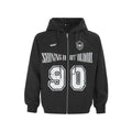 Women's red American retro style hooded jacket with letter embroidery and loose fit