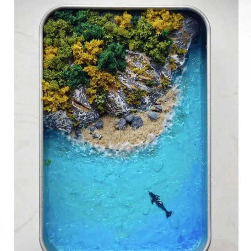 DIY marine landscape handmade model ornament crafted from bamboo for aquarium decoration