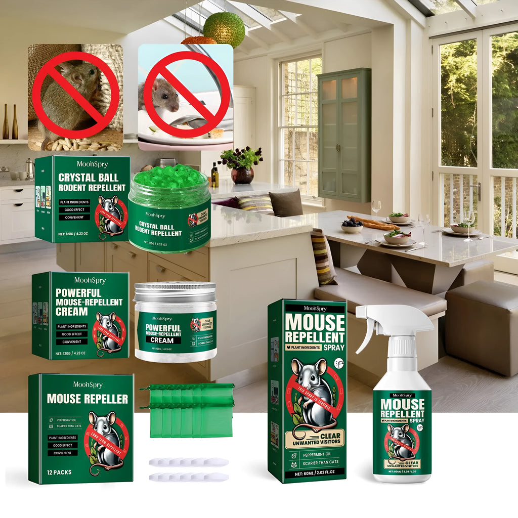 60ml bottle of natural rat repellent spray with botanical oils for car and home use.