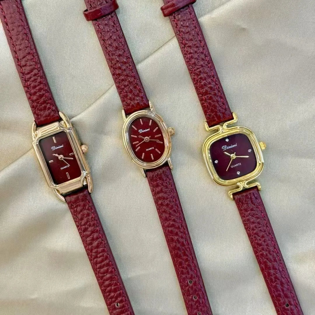 Alloy women's watch with Chinese style design in 8mm thickness showing colour variations