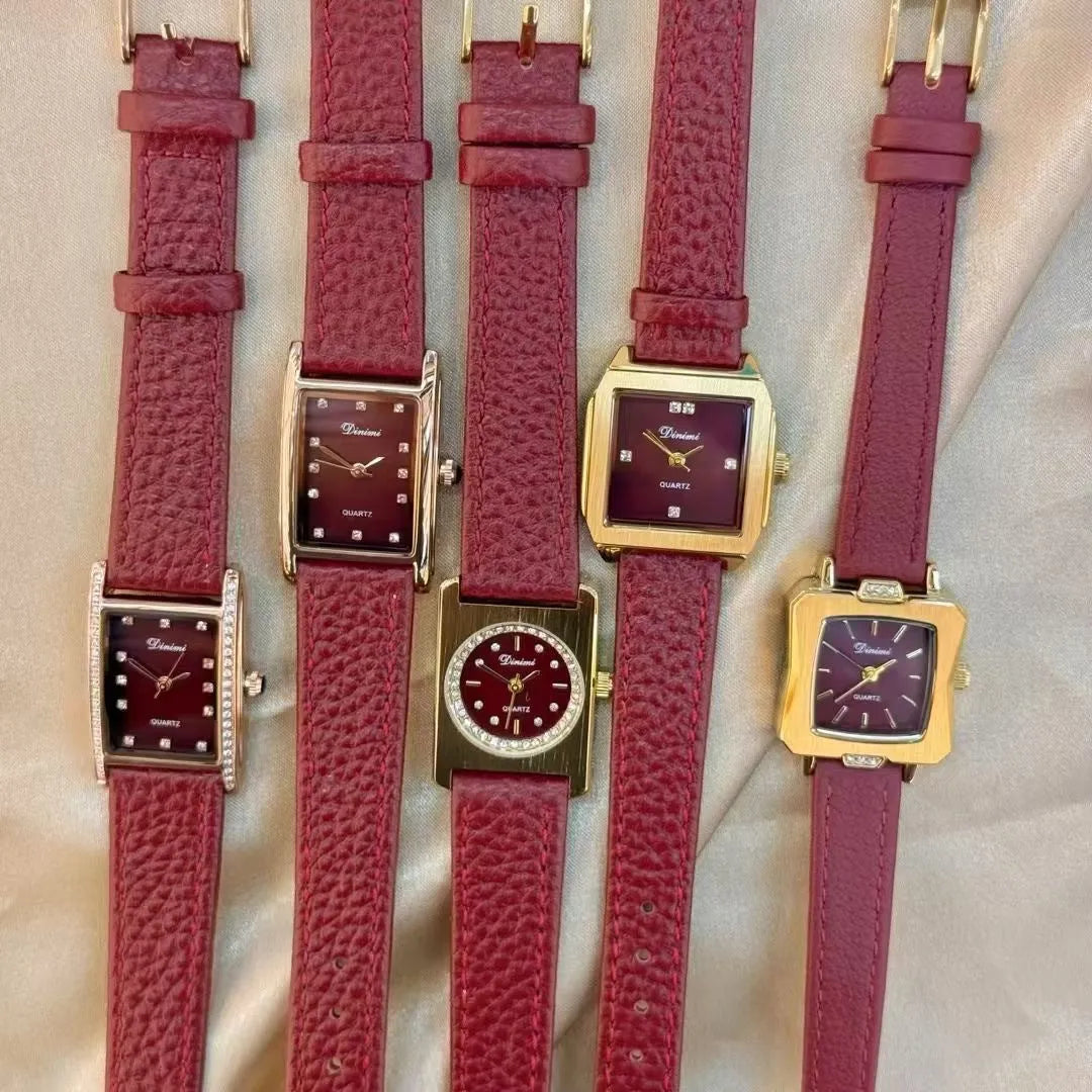 Alloy women's watch with Chinese style design in 8mm thickness showing colour variations