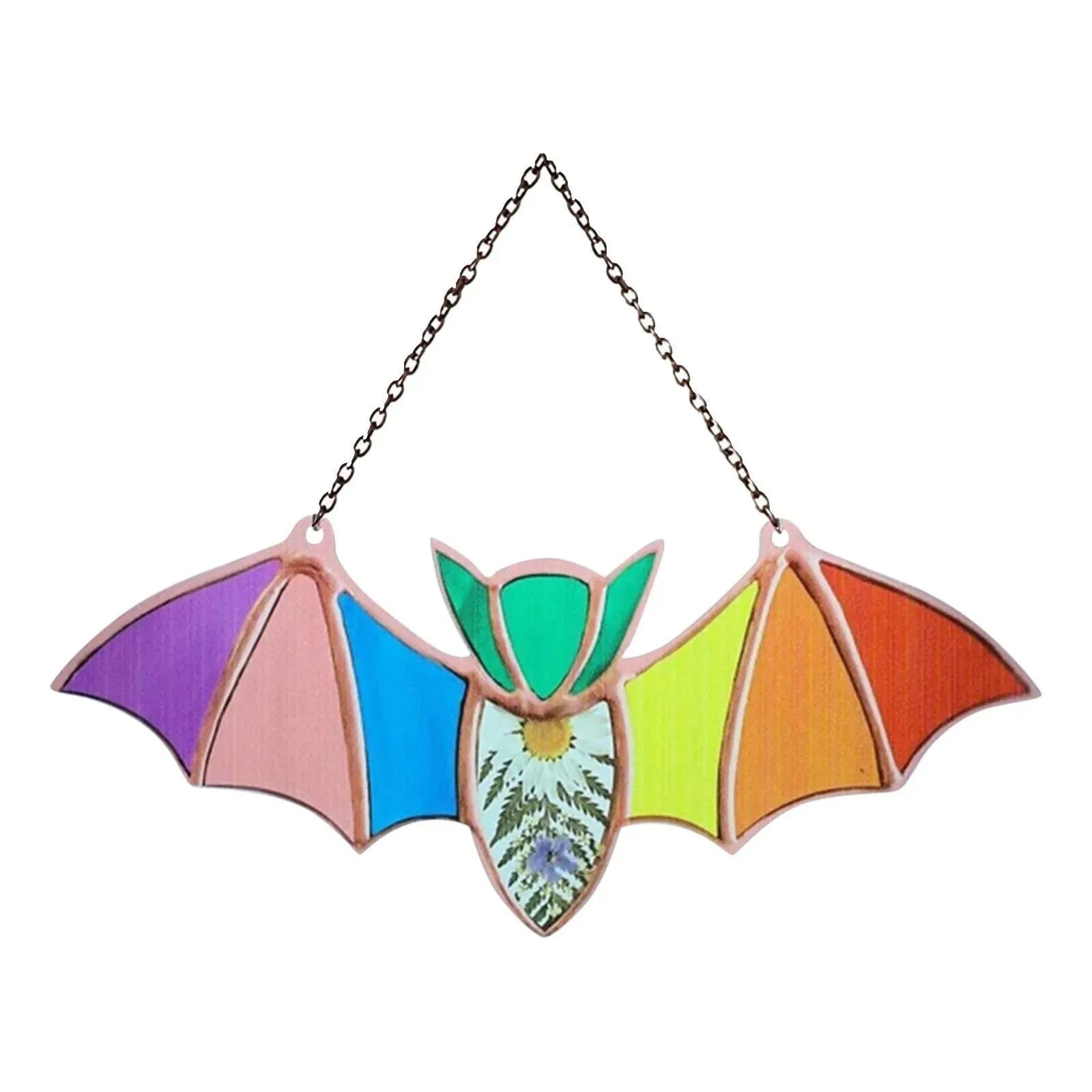 Acrylic bat window wall pendant, modern art print, two sizes, six colour options, lightweight decoration