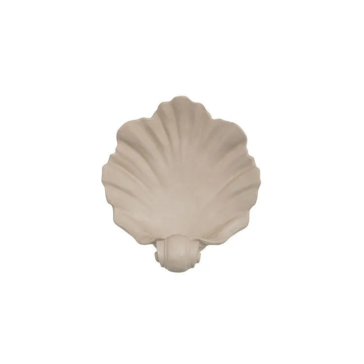 White resin simulation shell fruit plate decorative ornament with realistic seashell shape