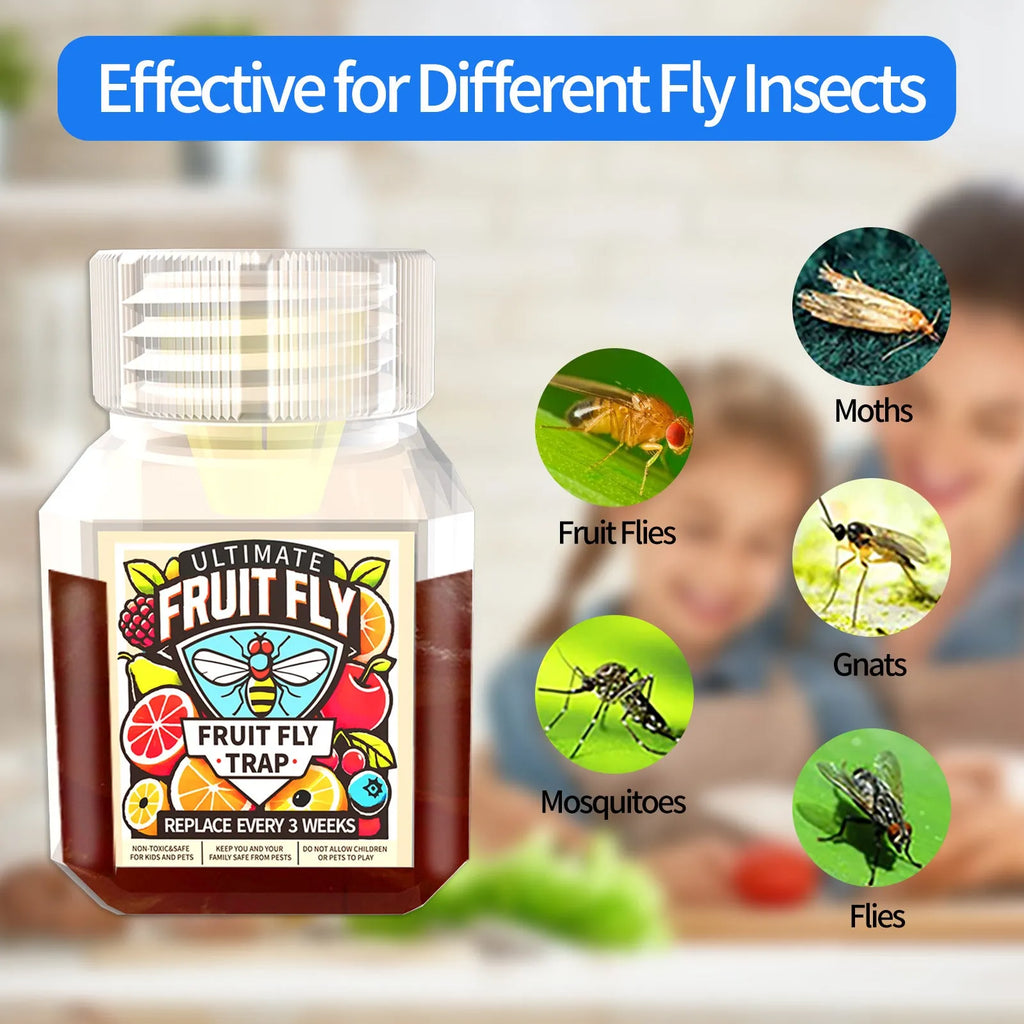 SK003 fruit fly bait liquid bottle with optional application funnel