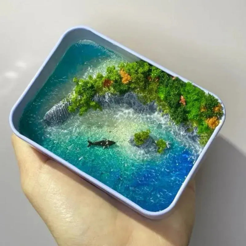 DIY marine landscape handmade model ornament crafted from bamboo for aquarium decoration