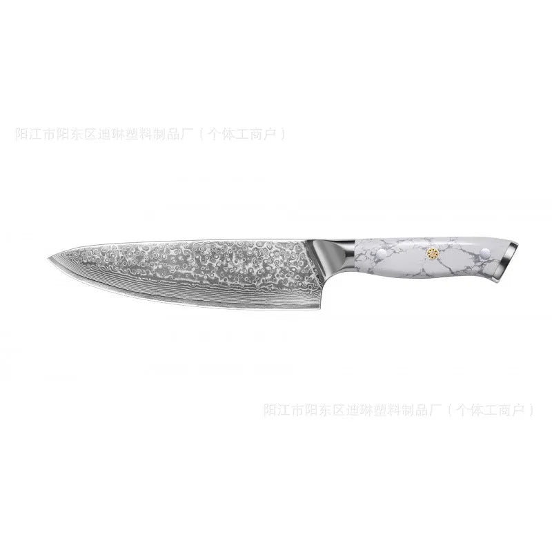 Damascus VG10 steel combined chef's knife with 21cm blade for kitchen use