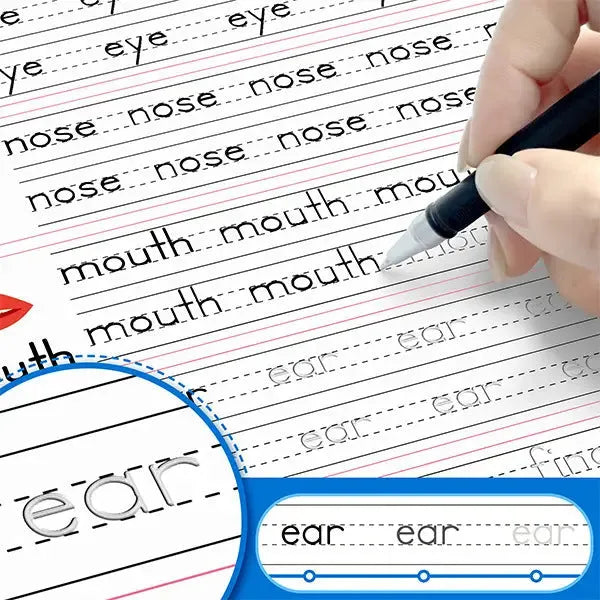 Children's word practice painting manual writing brace stationery set including pencil grip aid and stationery tools