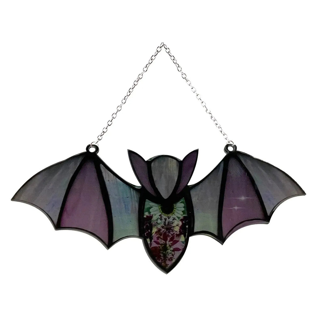 Acrylic bat window wall pendant, modern art print, two sizes, six colour options, lightweight decoration